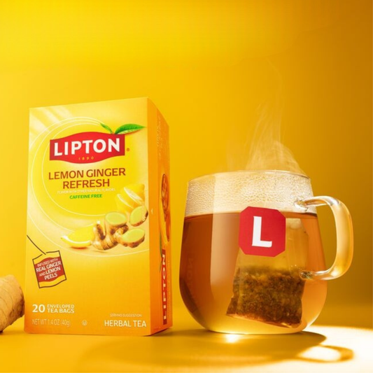 Lipton Lemon Ginger Refresh Tea 20 Tea Bags