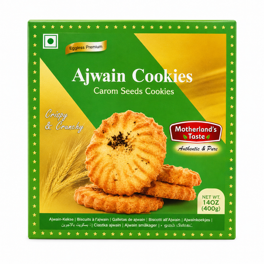Motherland’s Taste Ajwain Cookies Crispy Carom Seeds Biscuits