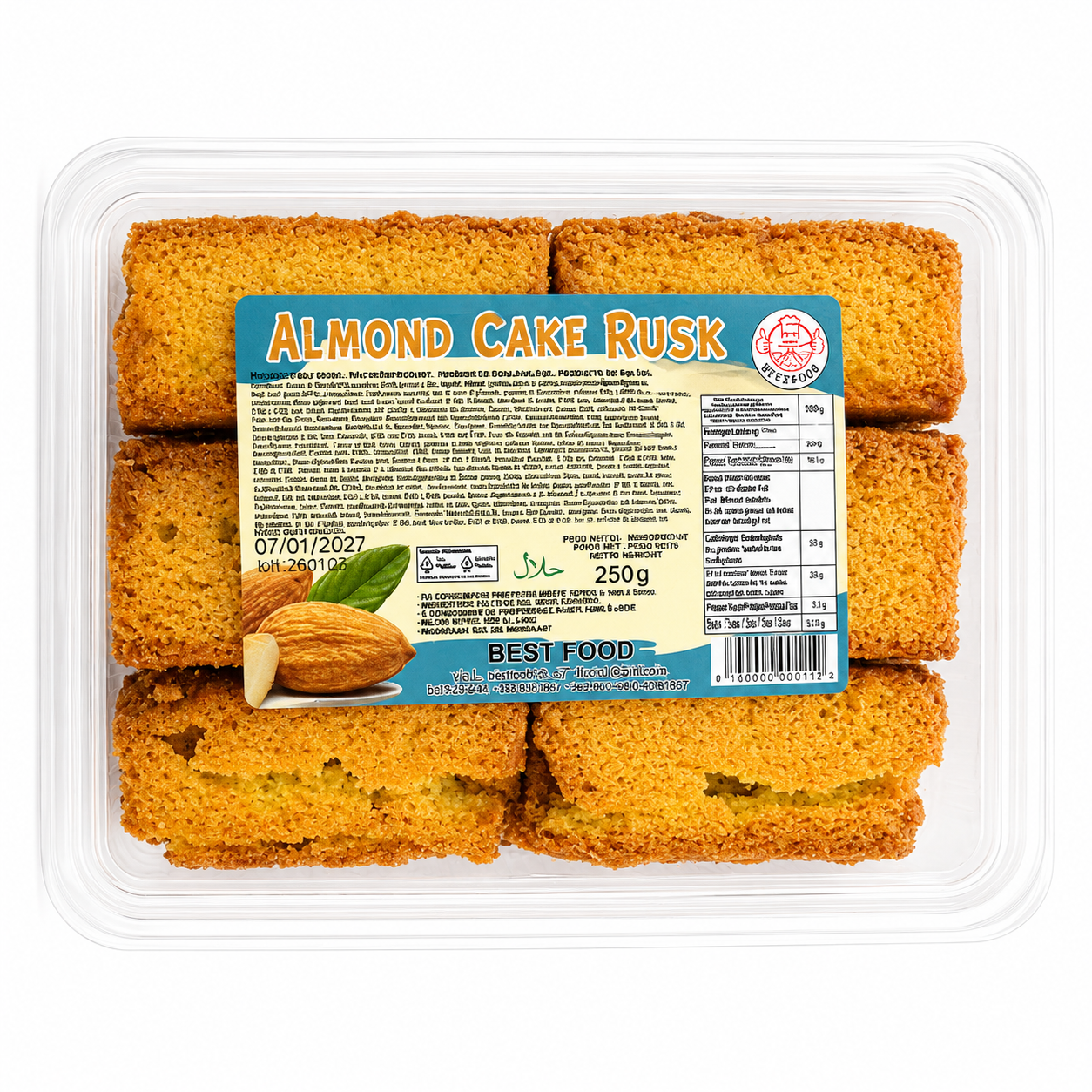 Almond Cake Rusk Crispy Bakery Toast