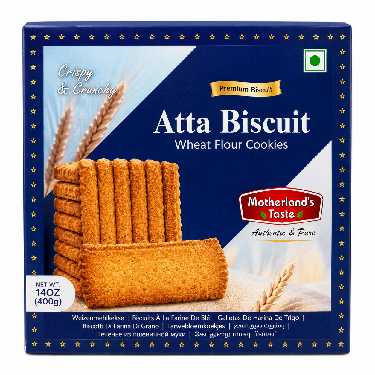 Motherland’s Taste Atta Biscuit Wheat Flour Cookies