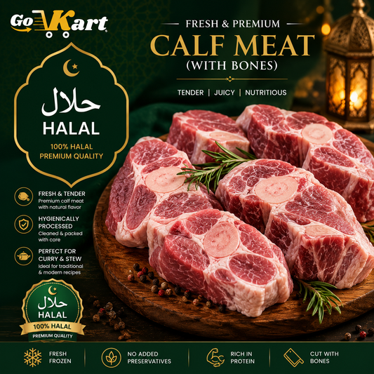 Premium Halal Calf Meat With Bones