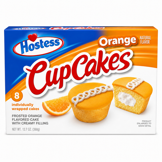 Hostess Orange CupCakes Cream Filled Snack Cakes